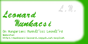 leonard munkacsi business card